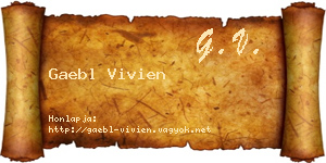 Gaebl Vivien névjegykártya